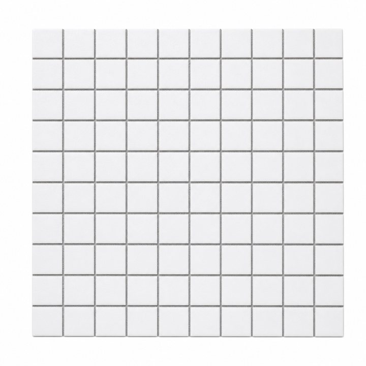 Shower Floor Tile — Pure White finish sample