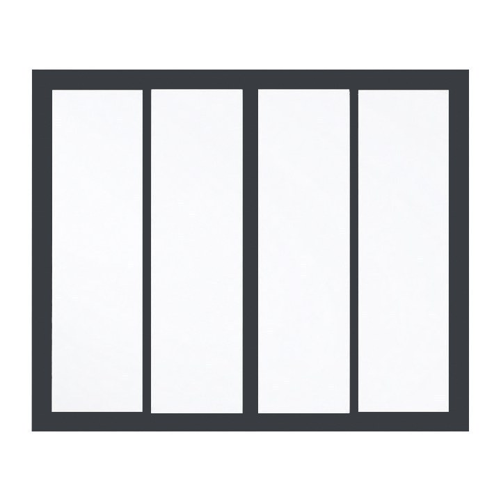 Sliding Windows — Dark Charcoal Gray finish sample