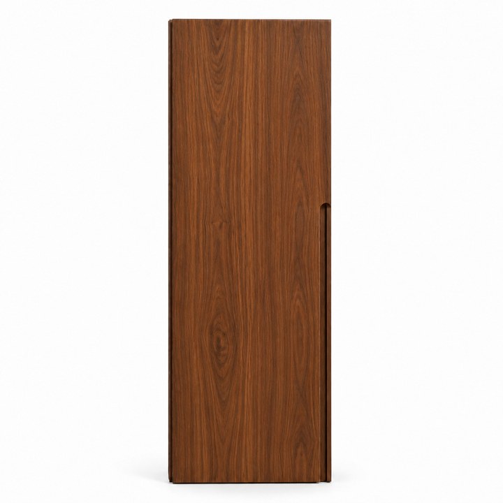 Solid Wood Wardrobe — Warm Walnut finish sample