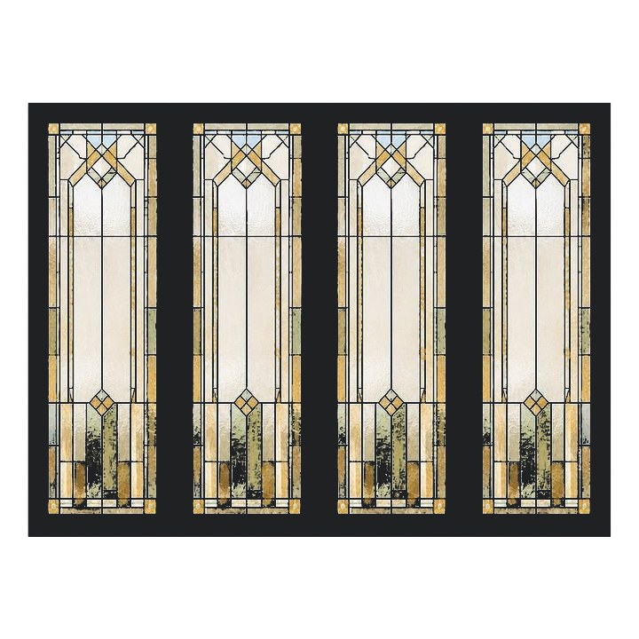 Stained Glass Windows — Matte Black finish sample