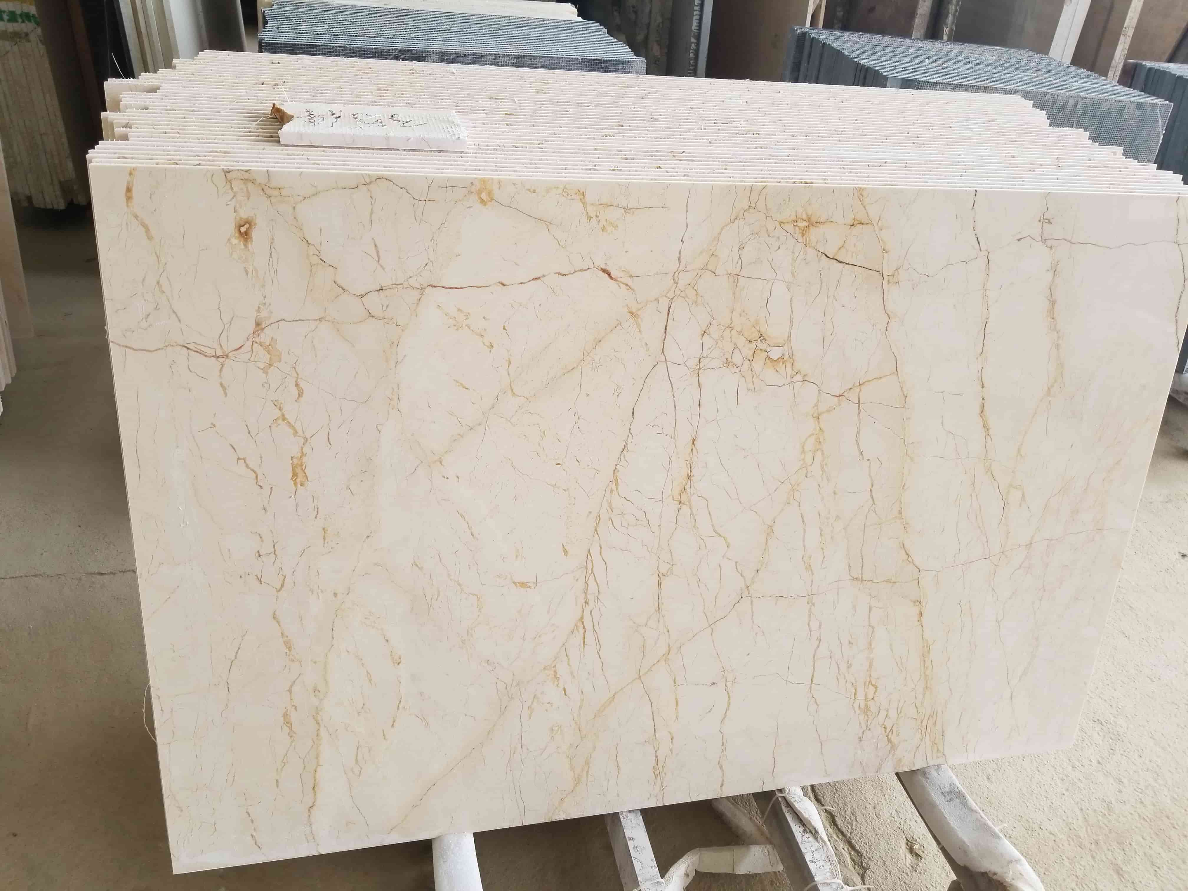 White Gold-Vein Stone Panels
