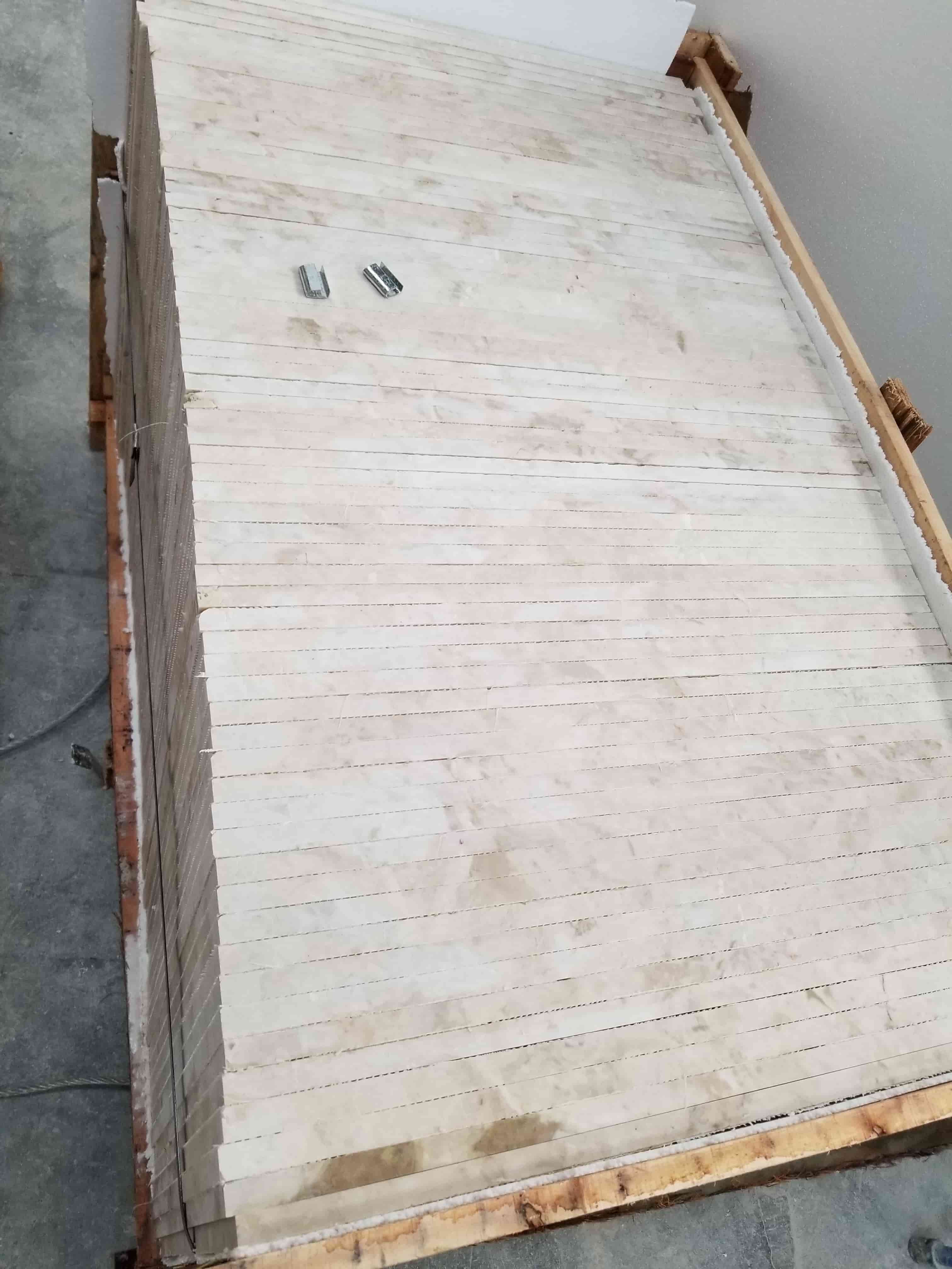 White Strip Stone Packed in Wooden Crate