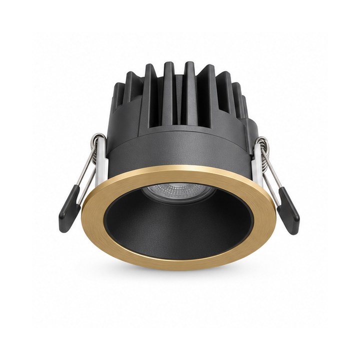 Sunken LED Lights — Brushed Gold finish sample