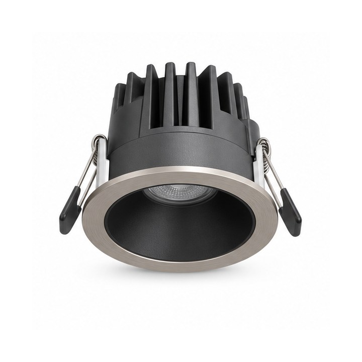 Sunken LED Lights — Brushed Nickel finish sample