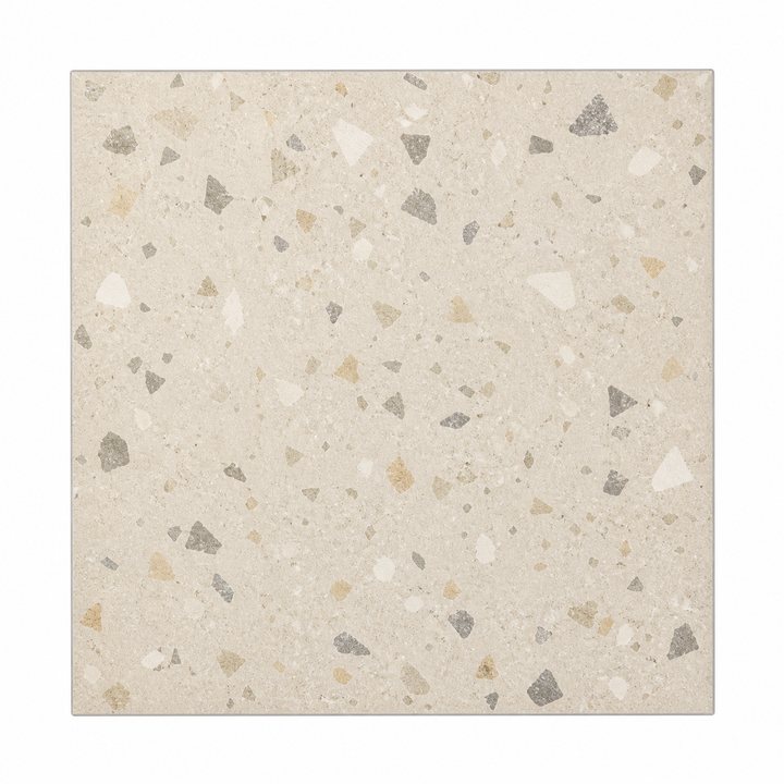 Terrazzo Tile — Soft Sand finish sample