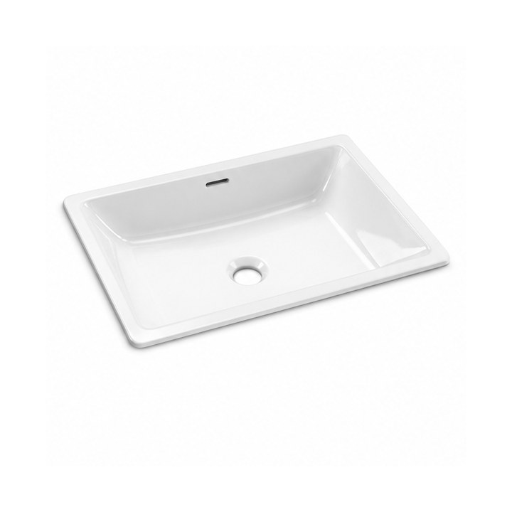 Undermount Bathroom Sink — Gloss White finish sample
