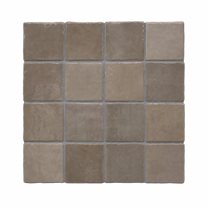 Zellige Tile — Smoky Taupe finish sample