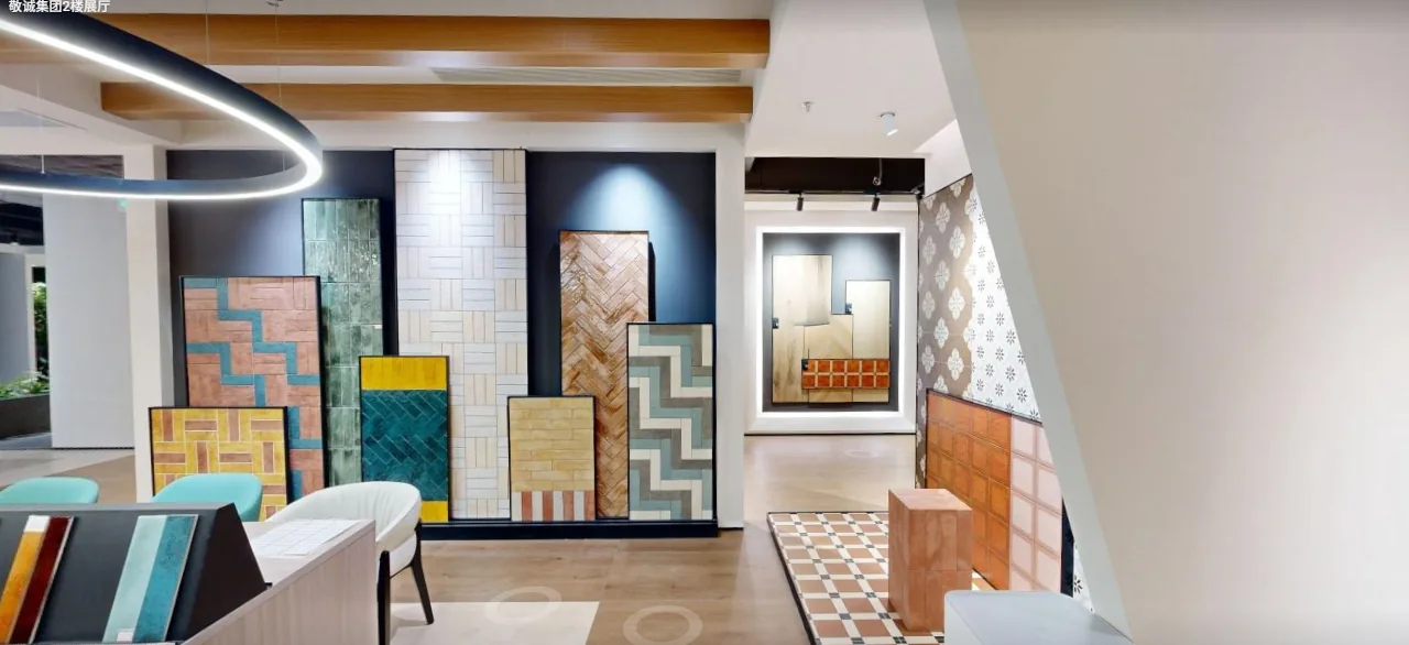 Ceramic tile and sanitary ware displays on floor 2